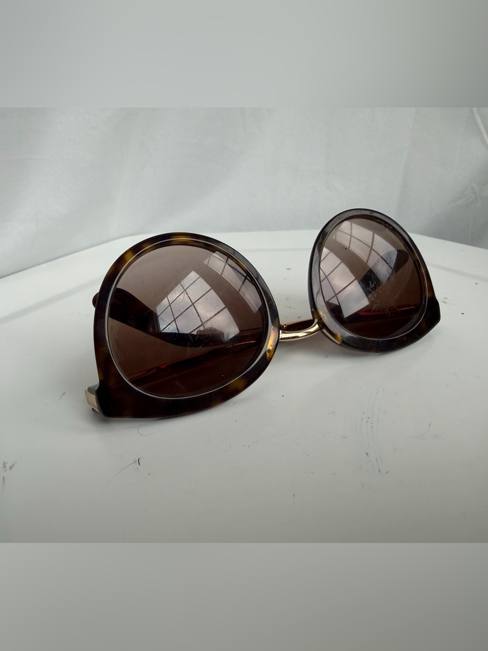 Dolce & Gabbana Round Tortoiseshell Women's Sunglasses - Brown Lenses